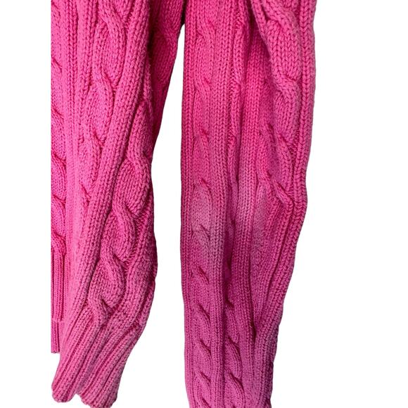 Vintage Lilly Pulitzer Pink Preppy Academia Crewneck Cable Knit Sweater Small - Picture 5 of 10